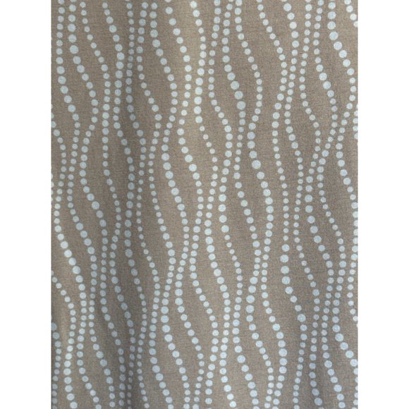 Talbots size XL beige print boat neck long sleeve modal silk blend top - Picture 2 of 7